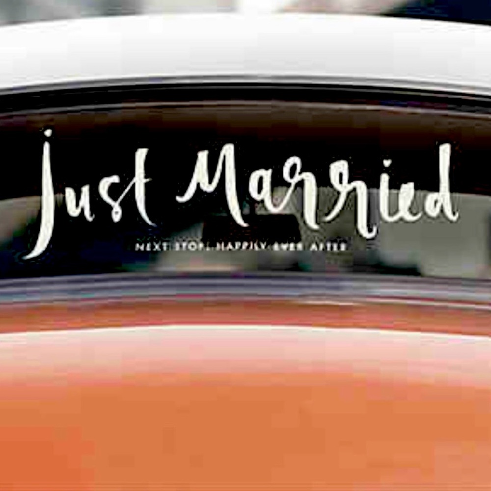 Kate Spade Just Married Window Cling